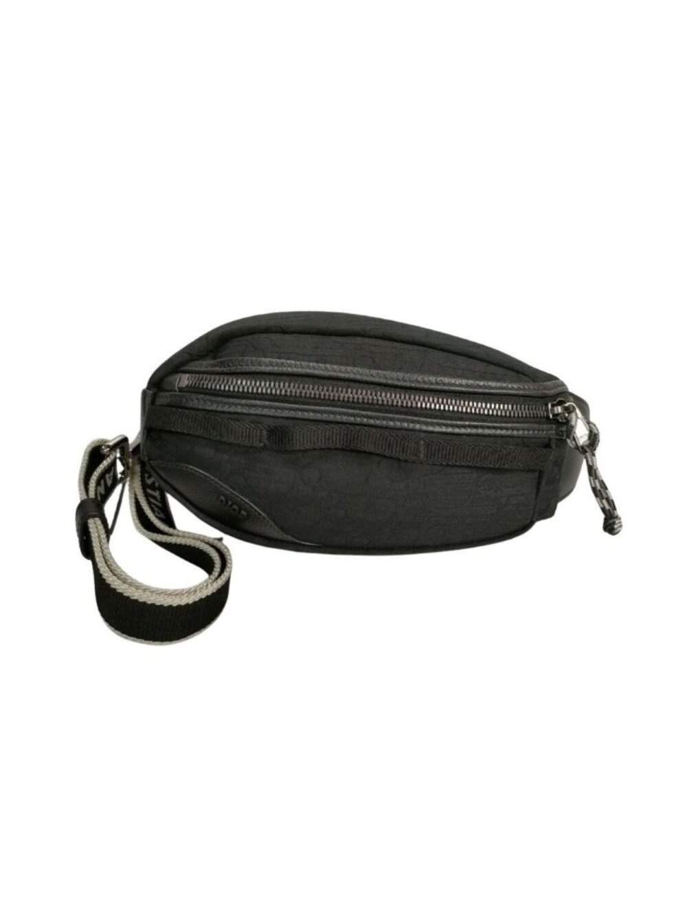 Dior Belt Bag Scarab Oblique Black Canvas Leather Silver